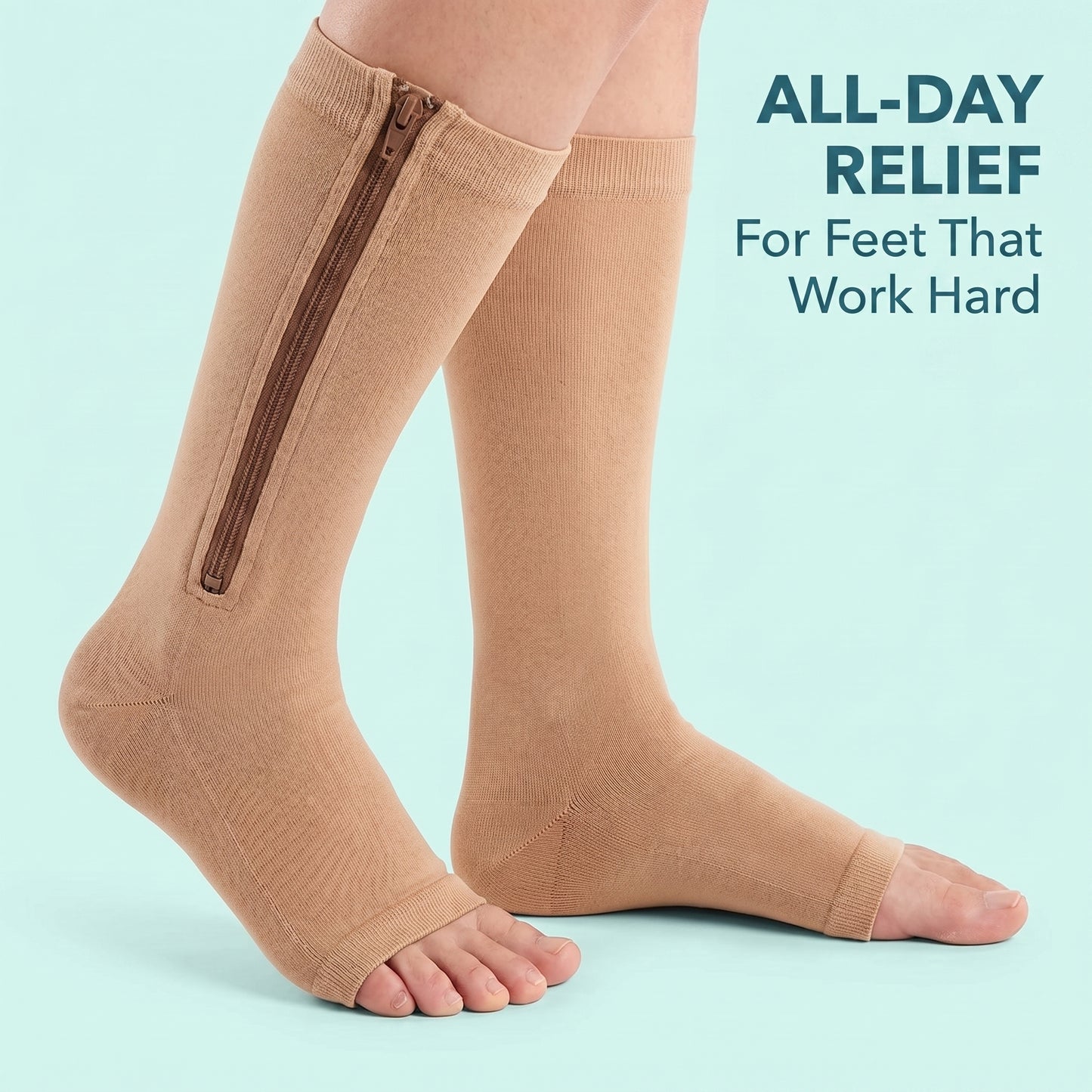 Zip-Up Compression Socks