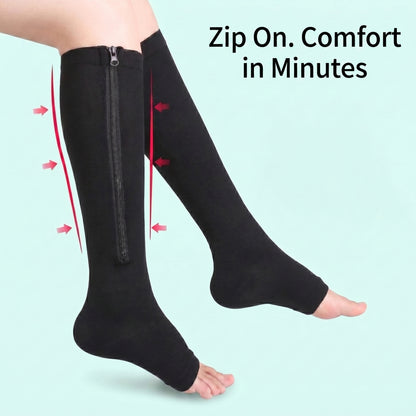 Zip-Up Compression Socks