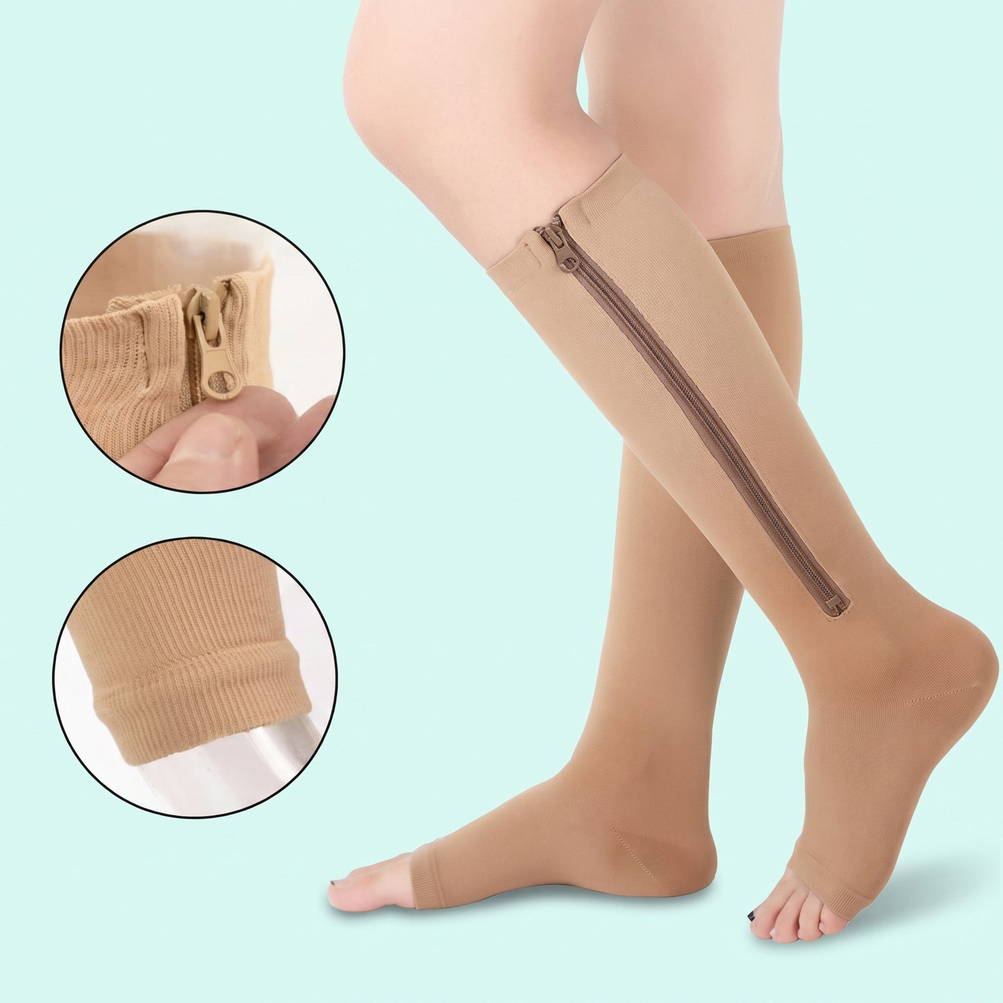 Zip-Up Compression Socks