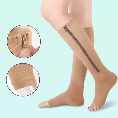 Zip-Up Compression Socks